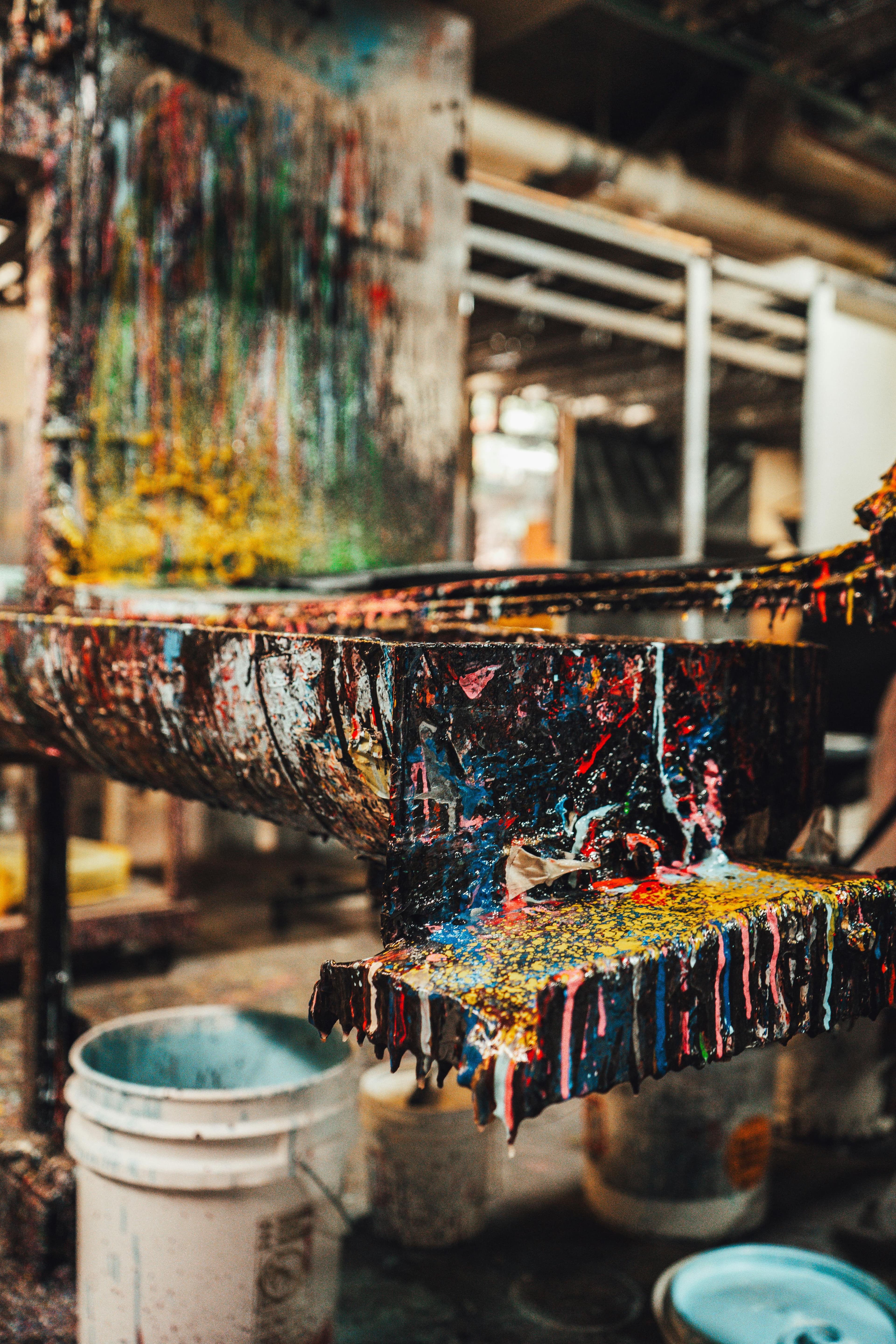 Paint being mixed and tested at the Armor Paints production facility in Nairobi